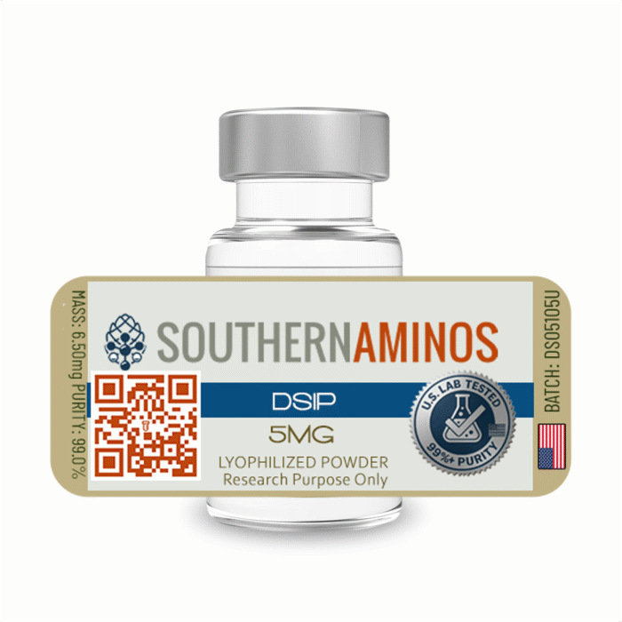 DSIP research peptide vial – Southern Aminos, independently tested for purity and quality