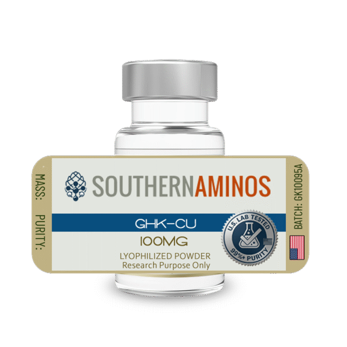 GHK-Cu research peptide vial – Southern Aminos, verified purity and quality