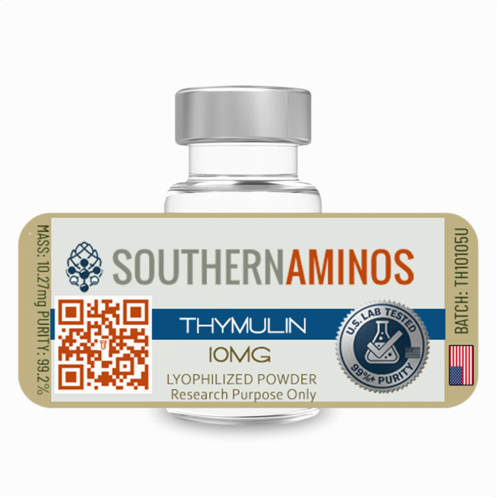 Thymulin research peptide vial – Southern Aminos, independently tested for purity and quality
