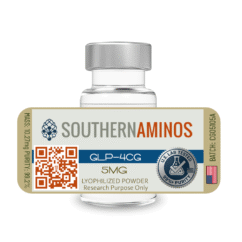 GLP-4CG research peptide vial – Southern Aminos, verified purity and quality