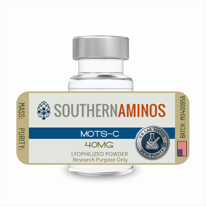 MOTS-C research peptide vial – Southern Aminos, verified purity and quality